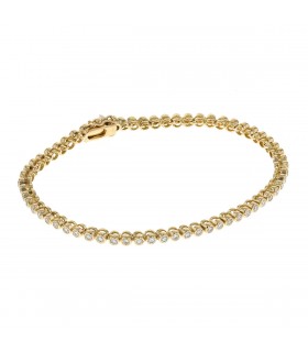 Diamonds and gold bracelet