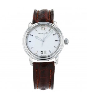Blancpain Leman Big Date stainless steel watch
