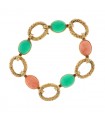 Van Cleef & Arpels Delphes chrysoprase, coral and gold bracelet