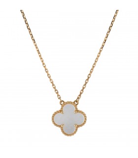 Van Cleef & Arpels Alhambra mother-of-pearl and gold necklace