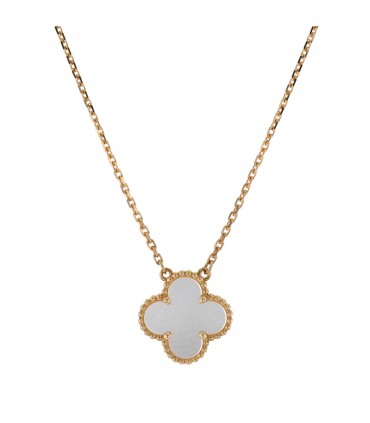 Van Cleef & Arpels Alhambra mother-of-pearl and gold necklace