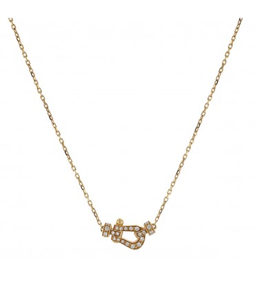 Fred Force 10 diamonds and gold necklace