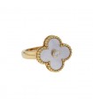 Van Cleef & Arpels Alhambra mother-of-pearl, diamond and gold ring