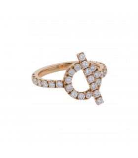 Hermès Finesse diamonds and gold ring