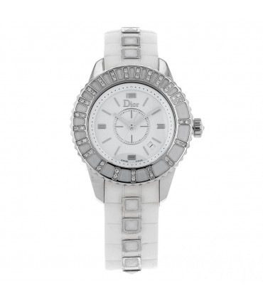 Dior Christal diamonds and stainless steel watch