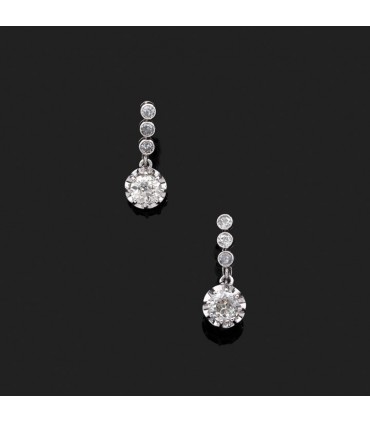 Boucles d’oreilles or et diamants