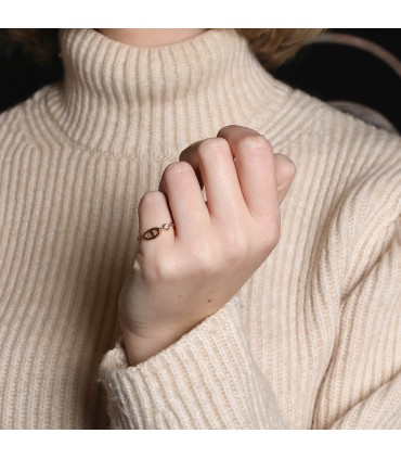 Hermès Chaîne d’Ancre diamond and gold ring