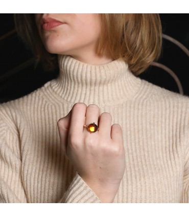 Pomellato Veleno citrine and gold ring