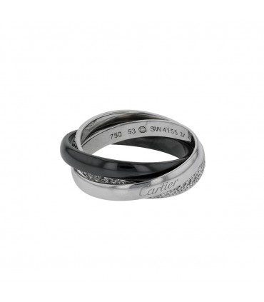 Cartier Trinity diamonds, ceramic and gold ring