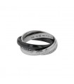Cartier Trinity diamonds, ceramic and gold ring