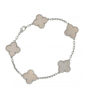 Van Cleef & Arpels Vintage Alhambra mother-of-pearl and gold bracelet