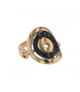 Bulgari Astrale gold and ceramic ring