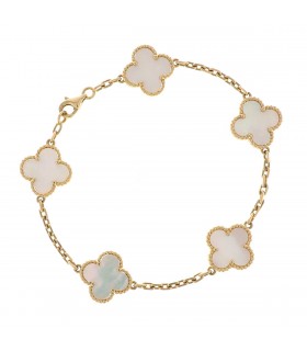 Van Cleef & Arpels Alhambra mother-of-pearl and gold bracelet