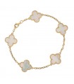 Van Cleef & Arpels Alhambra mother-of-pearl and gold bracelet