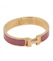 Hermès Clic H gold plated metal and enamel bracelet