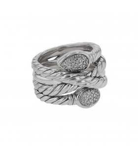 David Yurman Renaissance silver and diamonds ring