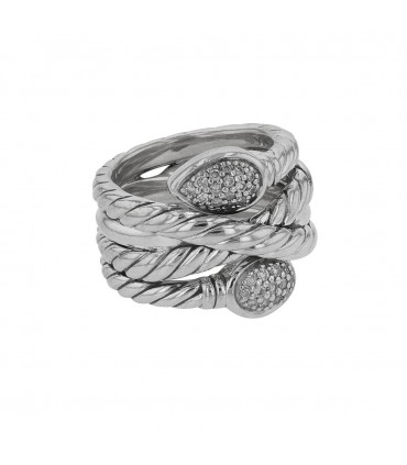 David Yurman Renaissance silver and diamonds ring