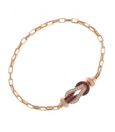 Fred Chance Infinie pink sapphires, diamonds and gold bracelet