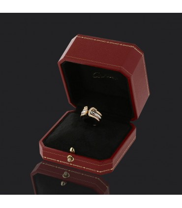Cartier Double C three tones gold ring