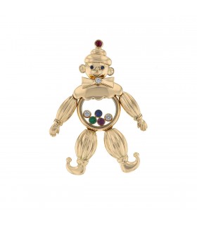 Chopard Happy Clown rubies, sapphires, emerald, diamonds and gold pendant