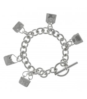 Hermès Amulette 5 Sacs silver bracelet