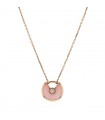 Cartier Amulette pink opal, diamond and gold necklace