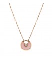 Cartier Amulette pink opal, diamond and gold necklace