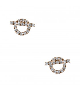 Hermès Finesse diamonds and gold earrings