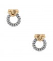 Bulgari Parentesi stainless steel and gold earrings