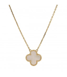 Van Cleef & Arpels Vintage Alhambra mother-of-pearl and gold necklace