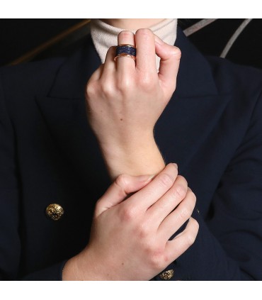 Bulgari B.Zero 1 lapis lazuli and gold ring