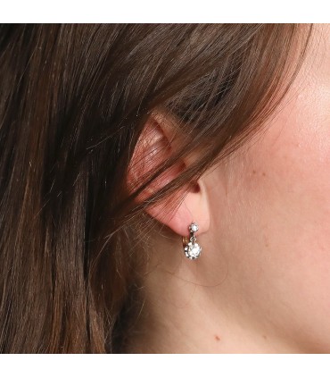 Diamonds and gold earrings