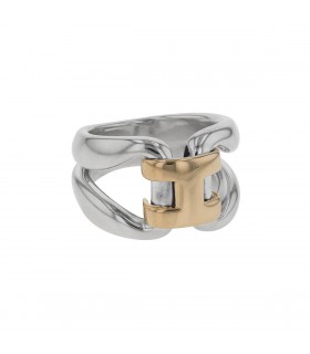 Hermès History silver and gold ring