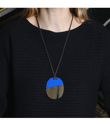 Hermès lacquer and buffalo horn necklace