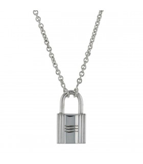 Hermès Cadenas silver necklace