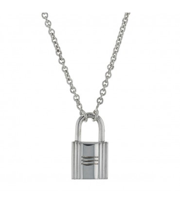 Hermès Cadenas silver necklace