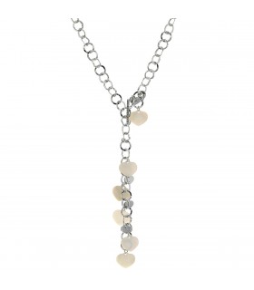 Nanis mother-of-pearl, diamonds and gold necklace