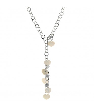 Nanis mother-of-pearl, diamonds and gold necklace