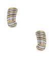 Bulgari Tubogas gold and stainless steel earrings