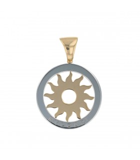 Bulgari Tondo gold and stainless steel pendant