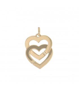 Dinh Van Double Coeurs R15 gold pendant