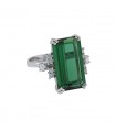 Tourmaline and diamonds ring