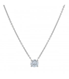 Diamond and gold necklace - GIA 1,01 ct D VS1