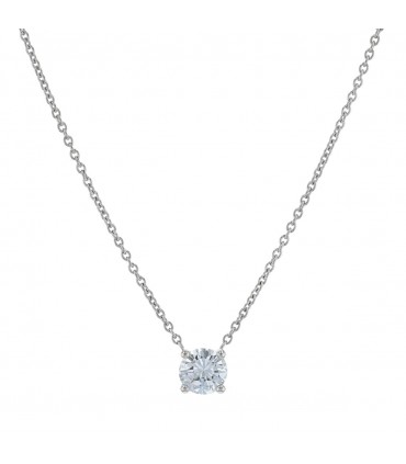 Collier solitaire diamant - GIA 1,01 ct D VS1