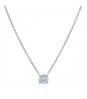 Diamond and gold necklace - GIA 1,01 ct D VS1