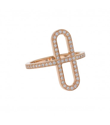 Hermès Ever Chaîne d’Ancre diamonds and gold ring