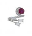 Bague or, diamants et rubis