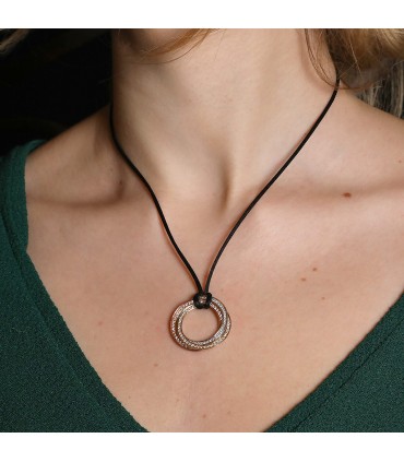 Cartier Trinity diamonds and three-tones 18k gold necklace