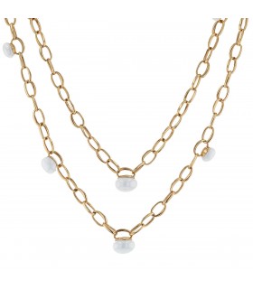 Pomellato Capri ceramic and gold necklace