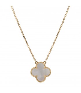 Van Cleef & Arpels Alhambra mother-of-pearl and gold necklace